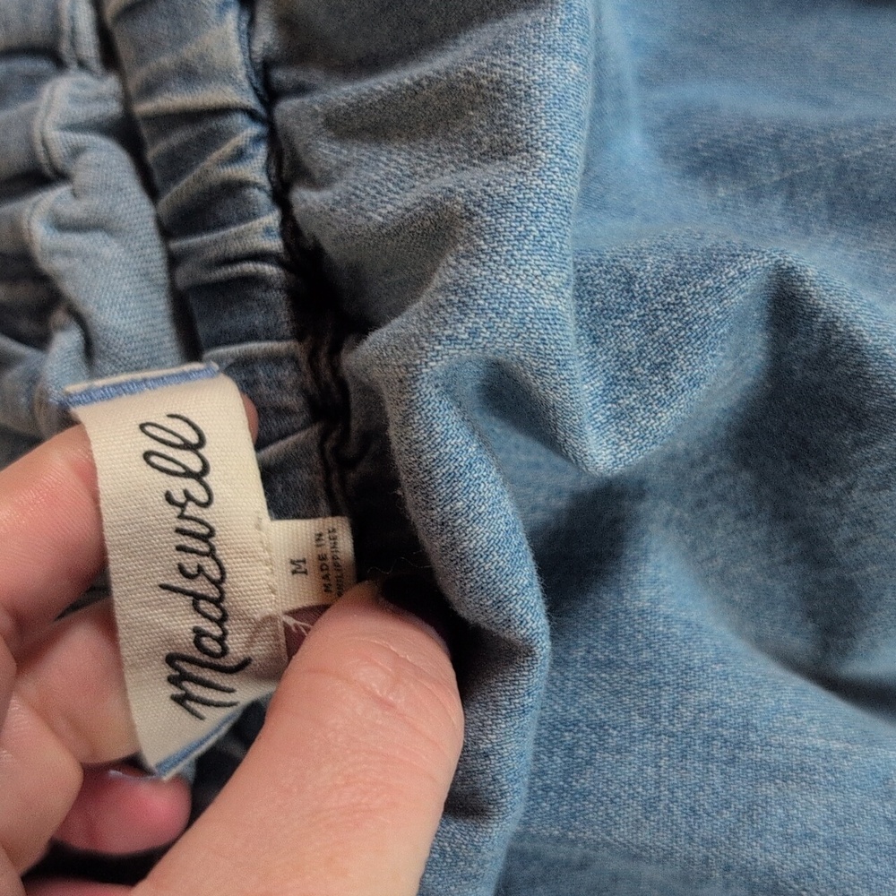 356-Madewell Light Blue Denim Shorts - Picture 3 of 6